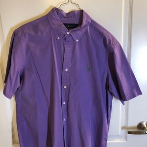 Polo Purple Short Sleeve Button-up